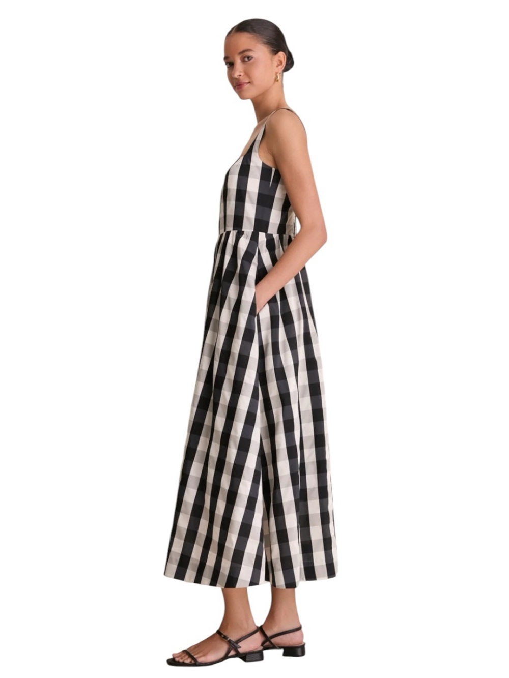 NEW Tuckernuck Esme Dress. Midnight Check. S. NWT - Picture 3 of 9
